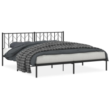 vidaXL fekete fém ágykeret fejtámlával 193 x 203 cm (374443) ágy és ágykellék