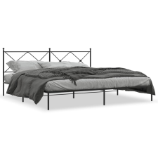 vidaXL fekete fém ágykeret fejtámlával 200 x 200 cm ágy és ágykellék