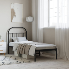 vidaXL fekete fém ágykeret fejtámlával 75 x 190 cm ágy és ágykellék