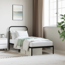 vidaXL fekete fém ágykeret fejtámlával 80 x 200 cm ágy és ágykellék