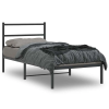 vidaXL fekete fém ágykeret fejtámlával 90 x 190 cm