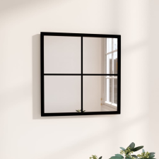 vidaXL fekete fém fali tükör 40 x 40 cm bútor