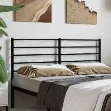 vidaXL fekete fém fejtámla 135 cm ágy és ágykellék