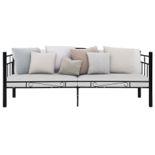 vidaXL fekete fém kanapéágy-keret 90 x 200 cm (286135) ágy és ágykellék