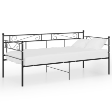 vidaXL fekete fém kanapéágykeret 90 x 200 cm (324767) ágy és ágykellék