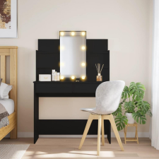 vidaXL fekete fésülködőasztal LED-del 96x40x142 cm bútor