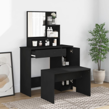 vidaXL fekete fésülködőasztal szett 86,5x35x136 cm bútor