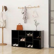 vidaXL fekete forgácslap cipőtároló pad 103 x 30 x 54,5 cm bútor