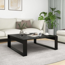 vidaXL Fekete forgácslap dohányzóasztal 100 x 100 x 35 cm bútor