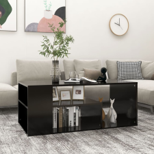 vidaXL fekete forgácslap dohányzóasztal 100 x 50 x 40 cm bútor