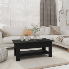 vidaXL fekete forgácslap dohányzóasztal 102 x 55 x 42 cm bútor