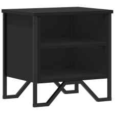 vidaXL fekete forgácslap éjjeliszekrény 40 x 30 x 40 cm (848494) bútor