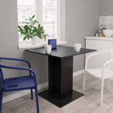 vidaXL fekete forgácslap étkezőasztal 80 x 80 x 75 cm bútor
