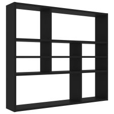 vidaXL fekete forgácslap fali polc 90 x 16 x 78 cm (802940) bútor