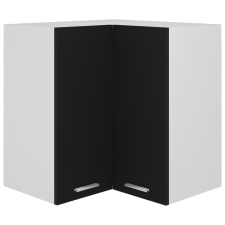 vidaXL fekete forgácslap függő sarokszekrény 57 x 57 x 60 cm bútor