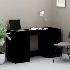 vidaXL fekete forgácslap íróasztal 140 x 50 x 77 cm íróasztal