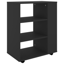 vidaXL fekete forgácslap kerekes szekrény 60 x 35 x 75 cm (808450) bútor