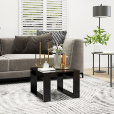 vidaXL fekete forgácslap kisasztal 50 x 50 x 35 cm bútor