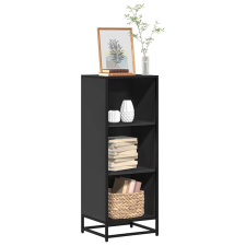 vidaXL fekete forgácslap könyvszekrény 40x35x107,5 cm bútor
