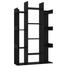 vidaXL fekete forgácslap könyvszekrény 86 x 25,5 x 140 cm (808901) bútor