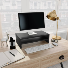 vidaXL fekete forgácslap monitorállvány 42 x 24 x 13 cm bútor