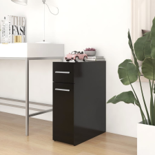 vidaXL fekete forgácslap patikaszekrény 20 x 45,5 x 60 cm bútor