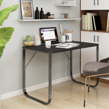 vidaXL fekete forgácslap számítógépasztal 110 x 60 x 73 cm íróasztal