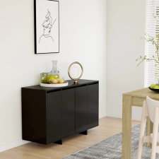 vidaXL fekete forgácslap tálalószekrény 120 x 41 x 75 cm bútor