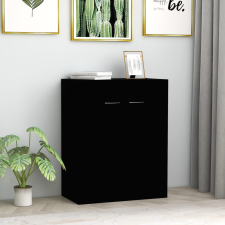vidaXL fekete forgácslap tálalószekrény 60 x 30 x 75 cm bútor