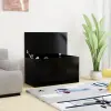vidaXL fekete forgácslap tárolóláda 84 x 42 x 46 cm