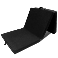 vidaXL Fekete három fele hajlítható matrac 190 x 70 9 cm ágy és ágykellék