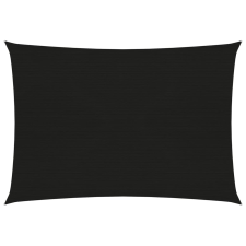 vidaXL fekete HDPE napvitorla 160 g/m² 4 x 5 m kerti bútor