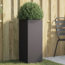 vidaXL fekete hidegen hengerelt acél növénytartó 32x27,5x75 cm kerti tárolás
