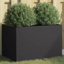 vidaXL fekete hidegen hengerelt acél növénytartó 62x40x39 cm kerti tárolás