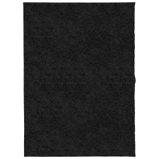 vidaXL fekete hosszú szálú bozontos modern szőnyeg 140 x 200 cm (375279) lakástextília