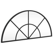 vidaXL fekete ívelt vas fali tükör 60 x 30 cm (358650) bútor