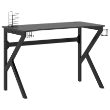 vidaXL fekete K-lábú gamer asztal 110 x 60 x 75 cm (325402) bútor