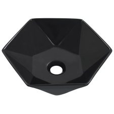 vidaXL fekete kerámia mosdókagyló 41 x 36,5 x 12 cm (143914) szaniter