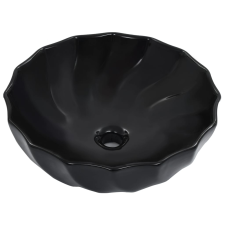 vidaXL fekete kerámia mosdókagyló 46 x 17 cm (143922) szaniter