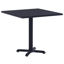 vidaXL fekete kerti asztal 80 x 80 x 75 cm kerti bútor