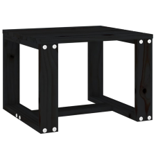 vidaXL fekete kerti tömör fenyőfa kisasztal 40x38x28,5 cm (825083) kerti bútor