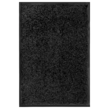 vidaXL Fekete kimosható lábtörlő 40 x 60 cm lakástextília