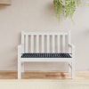 vidaXL Fekete kockás oxford-szövet kerti padpárna 120 x 50 x 3 cm (361136)
