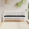 vidaXL fekete kockás szövet padpárna 180 x 50 x 7 cm