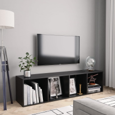 vidaXL fekete könyv-/TV-szekrény 143 x 30 x 36 cm bútor