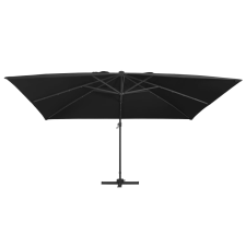 vidaXL fekete konzolos napernyő LED-del/alumínium rúddal 400 x 300 cm (47008) kerti bútor