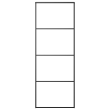 vidaXL fekete matt ESG üveg és alumínium tolóajtó 76 x 205 cm (151655) nyílászáró