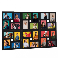 vidaXL fekete MDF fényképkeretszett 24 db 13 x 18 cm-es képhez fényképkeret