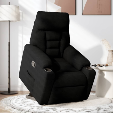 vidaXL fekete mikroszálas szövet felállást segítő dönthető fotel (3303090) bútor