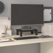 vidaXL fekete monitorállvány 38 x 24 x 10,5 cm bútor